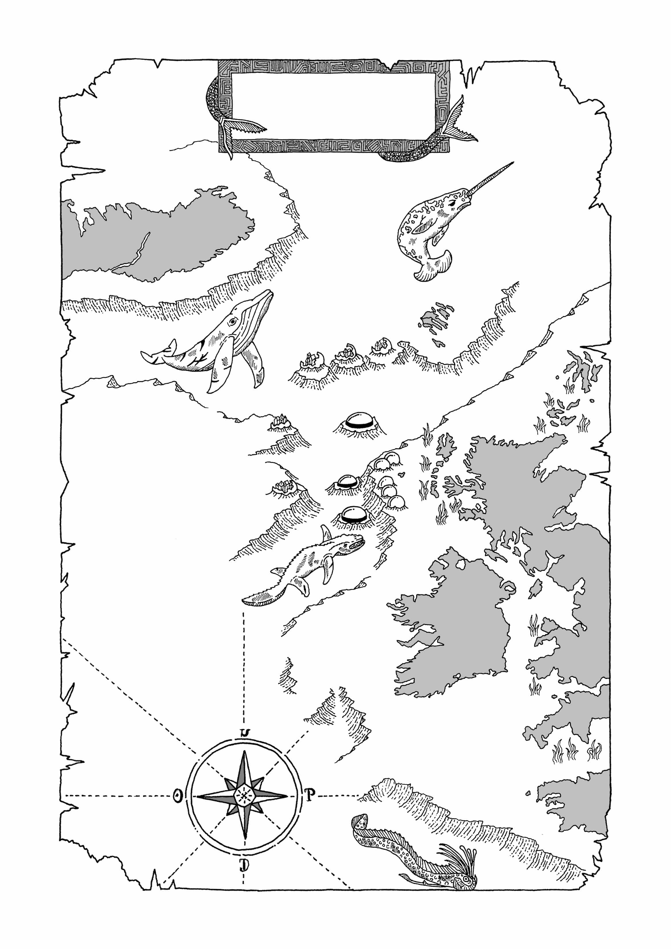 Merfolk underwater territory map for Protectors of Pretanni series